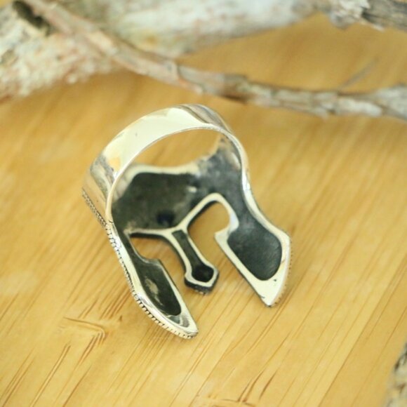 Sterling Silver Men's Ring With GLADIATOR symbol - Picture 7 of 7